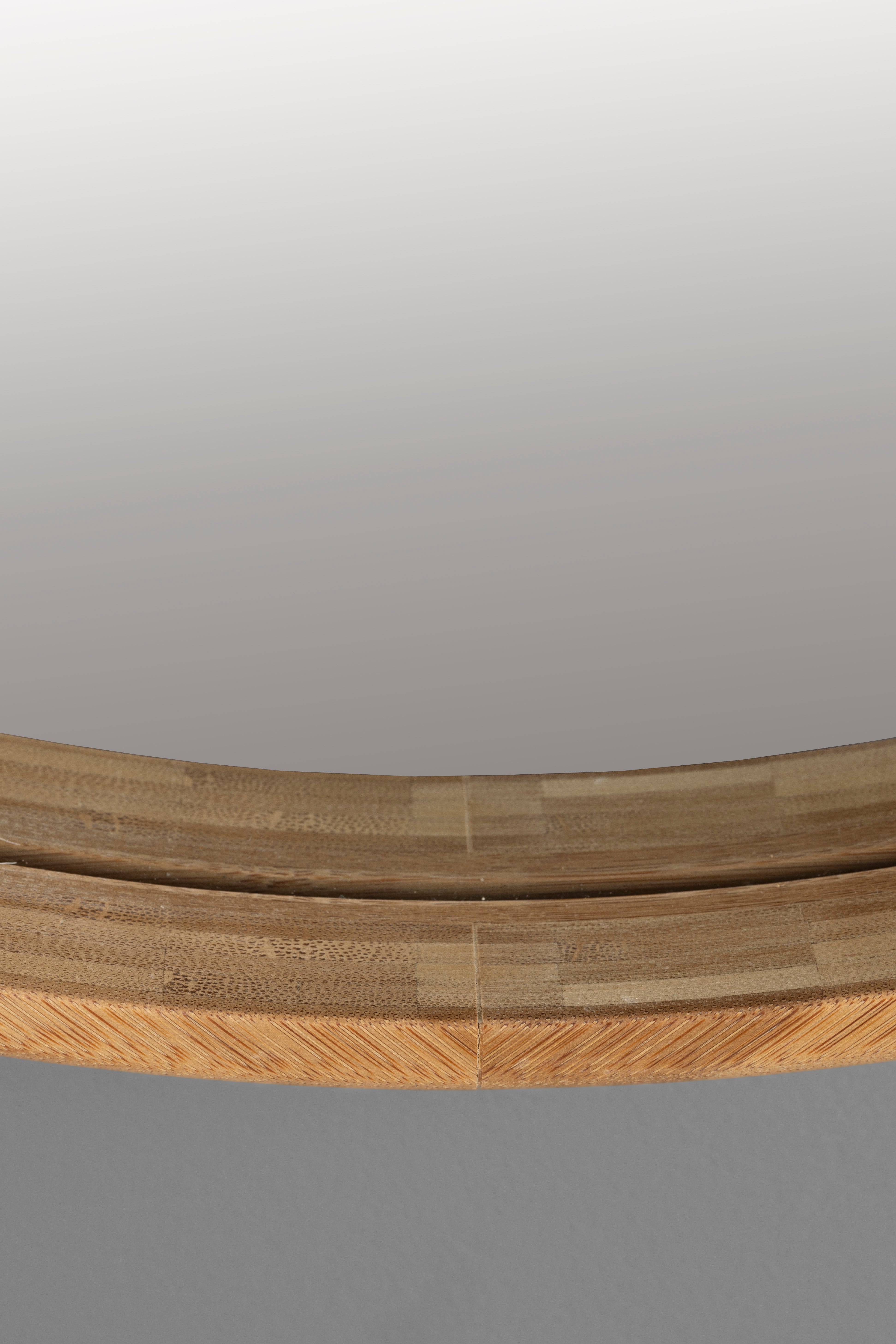 Dutchbone Caroun Natural Bamboo Round Wall Mirror Large